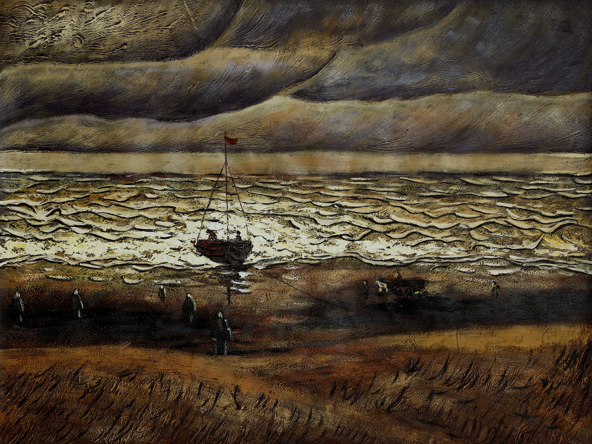 Beach at Scheveningen in Stormy Weather by Vincent Van Gogh